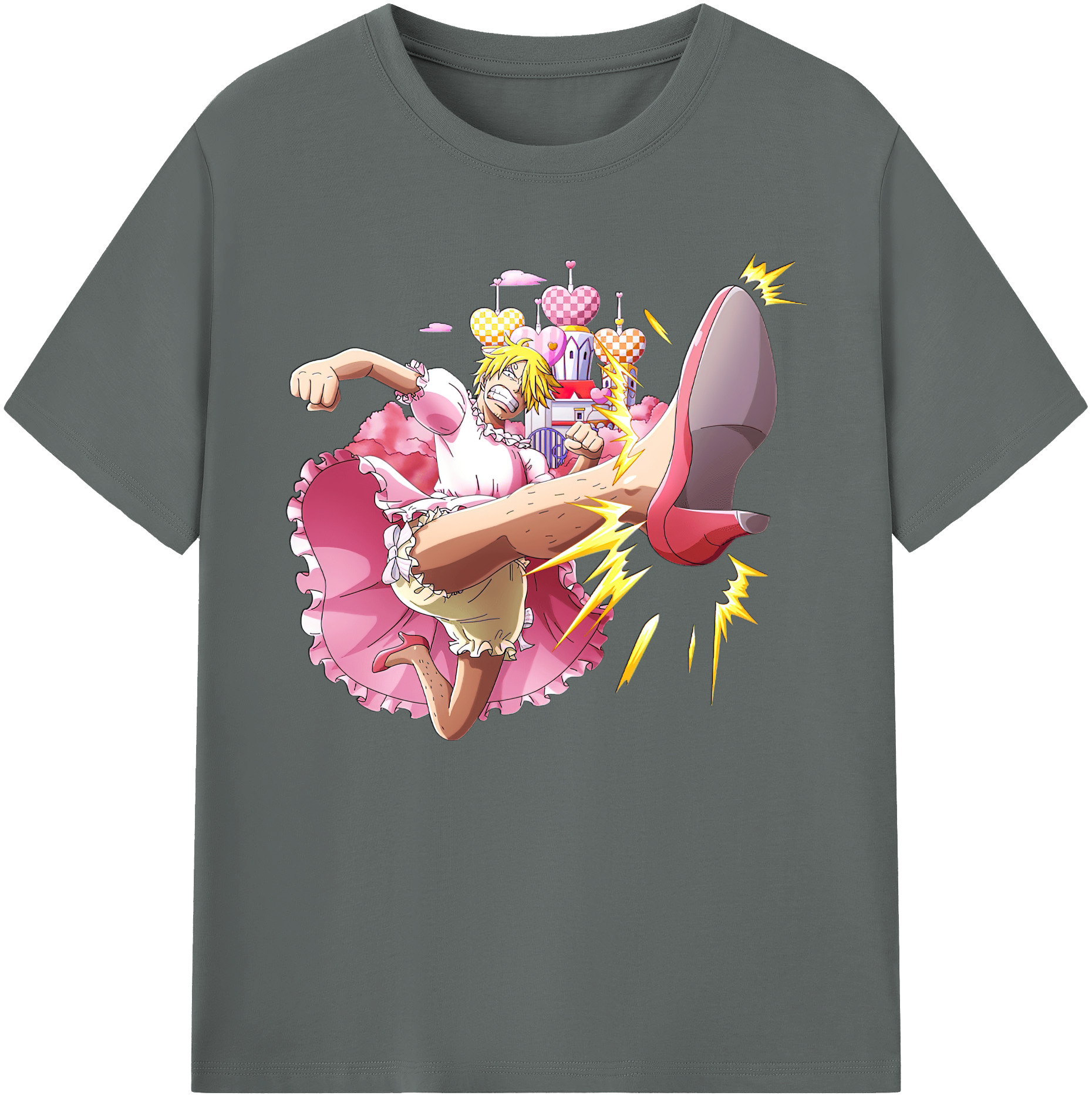 （画像用） ワンピース サンジ ONE PIECE Sanji 綿100％ メンズ半袖Tシャツ｜肌触りやわらか＆通気性